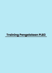 pelatihan Pengelolaan PLB3 di bandung