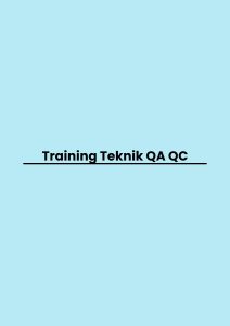 pelatihan Teknik QA QC di bandung