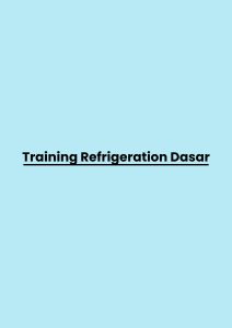 pelatihan Refrigeration Dasar di bandung