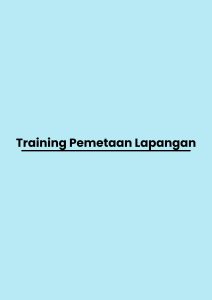 pelatihan Pemetaan Lapangan di bandung