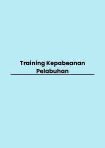 pelatihan Kepabeanan Pelabuhan di bandung