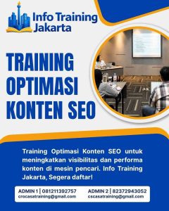 pelatihan OPTIMASI KONTEN SEO di jakarta