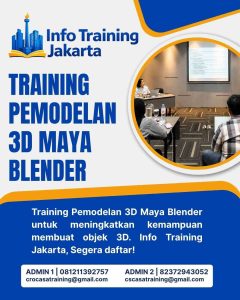 pelatihan PEMODELAN 3D MAYA BLENDER di jakarta