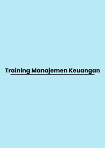 pelatihan Manajemen Keuangan di bandung