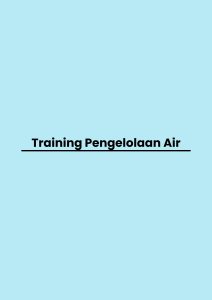 pelatihan Pengelolaan Air di bandung
