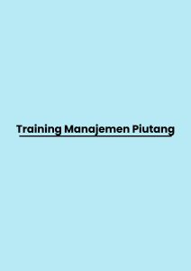 pelatihan Manajemen Piutang di bandung