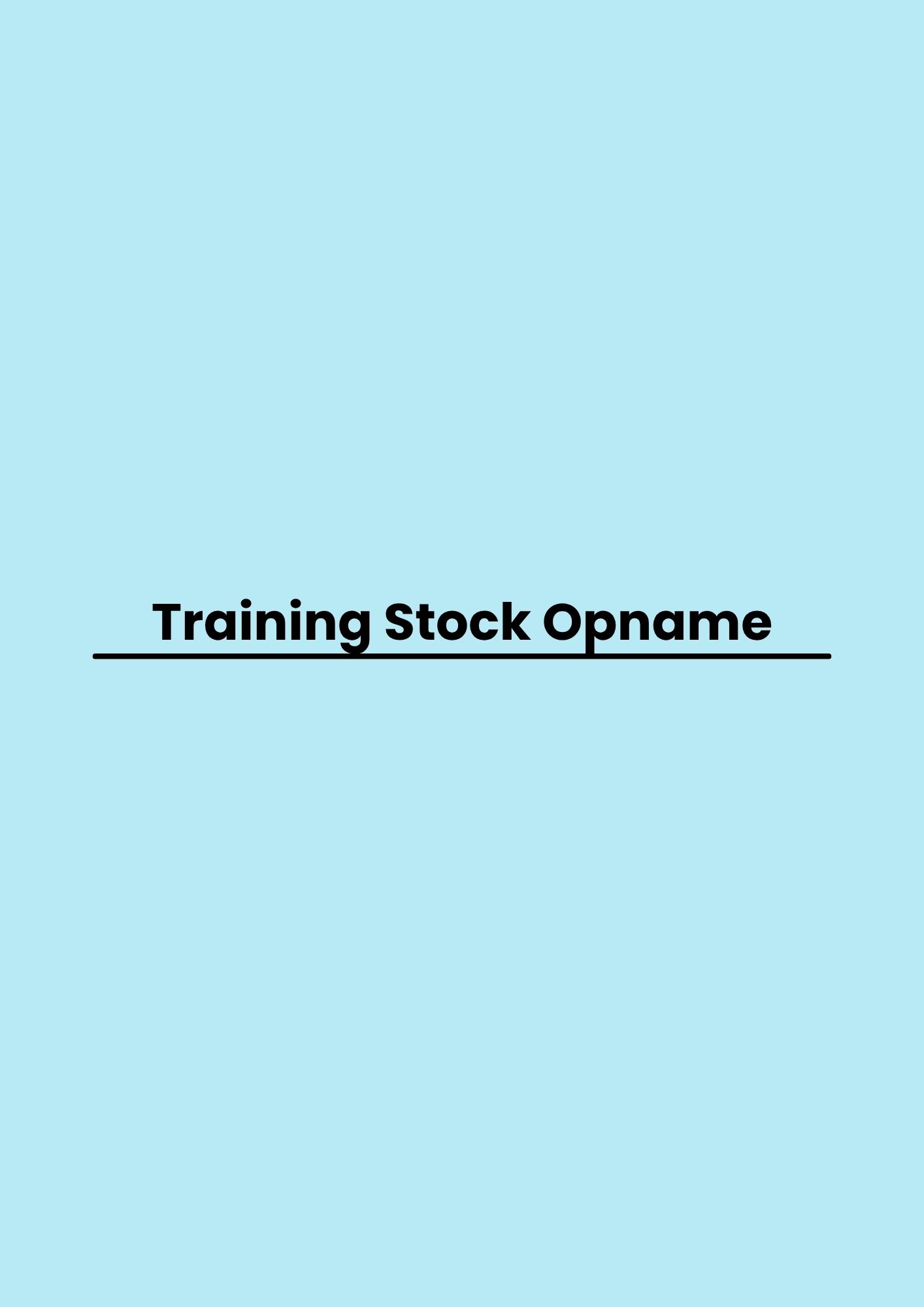 pelatihan Stock Opname di bandung