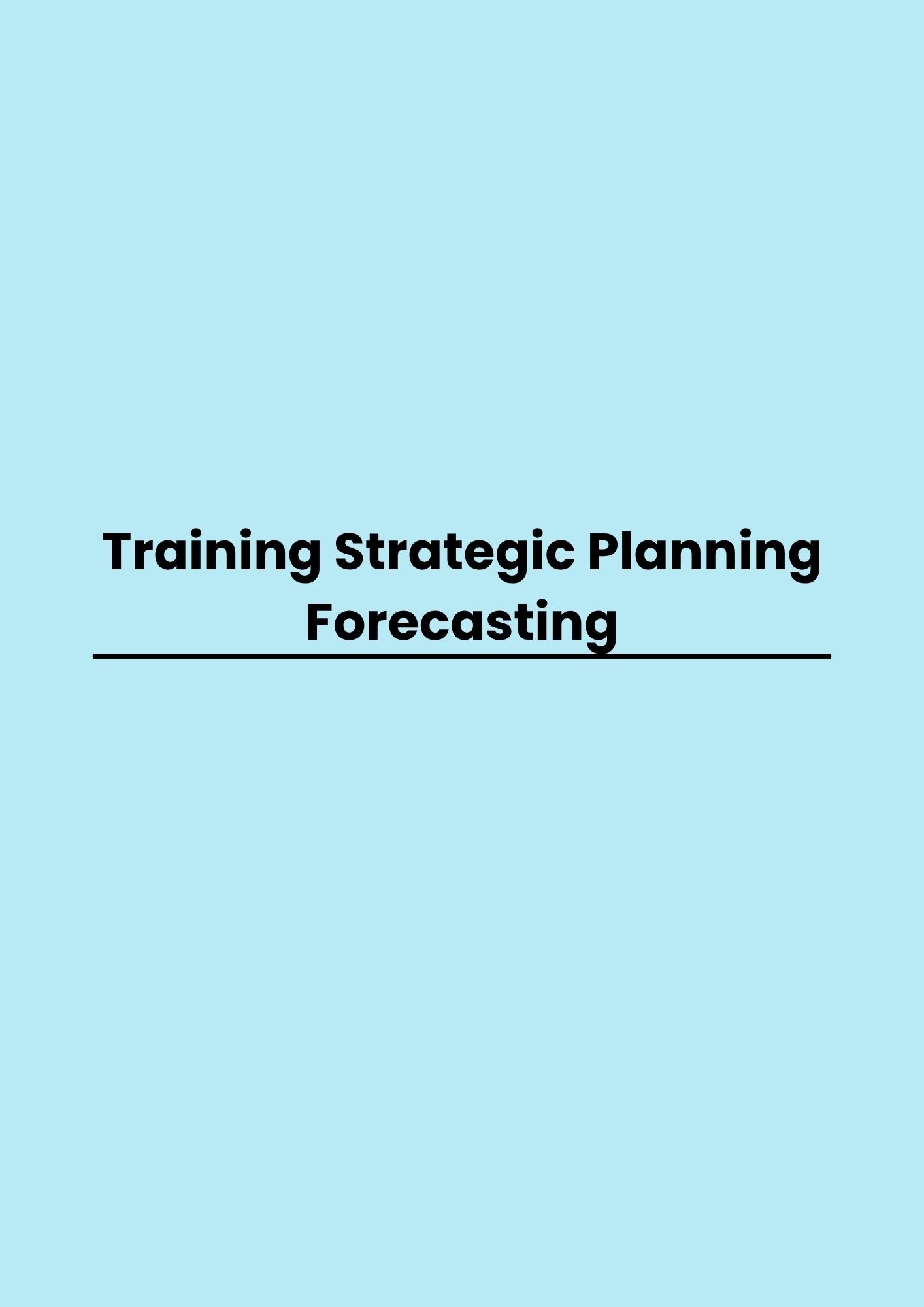 pelatihan Strategic Planning Forecasting di bandung