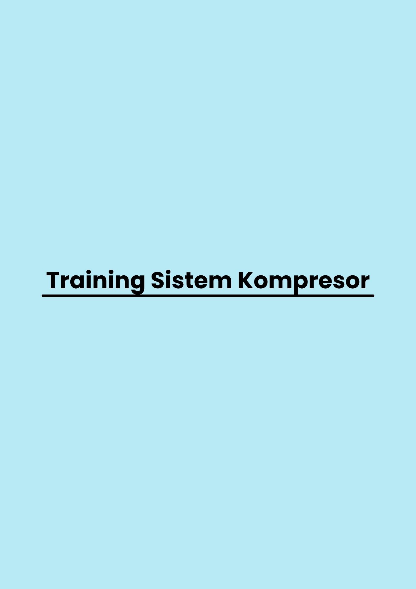 pelatihan Sistem Kompresor di bandung