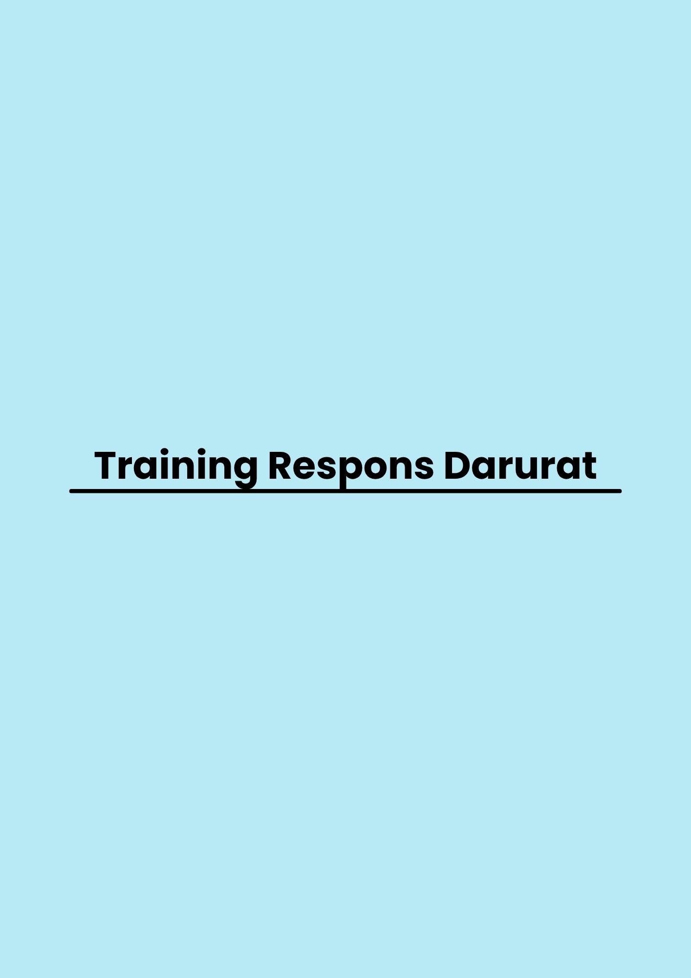 pelatihan Respons Darurat di bandung