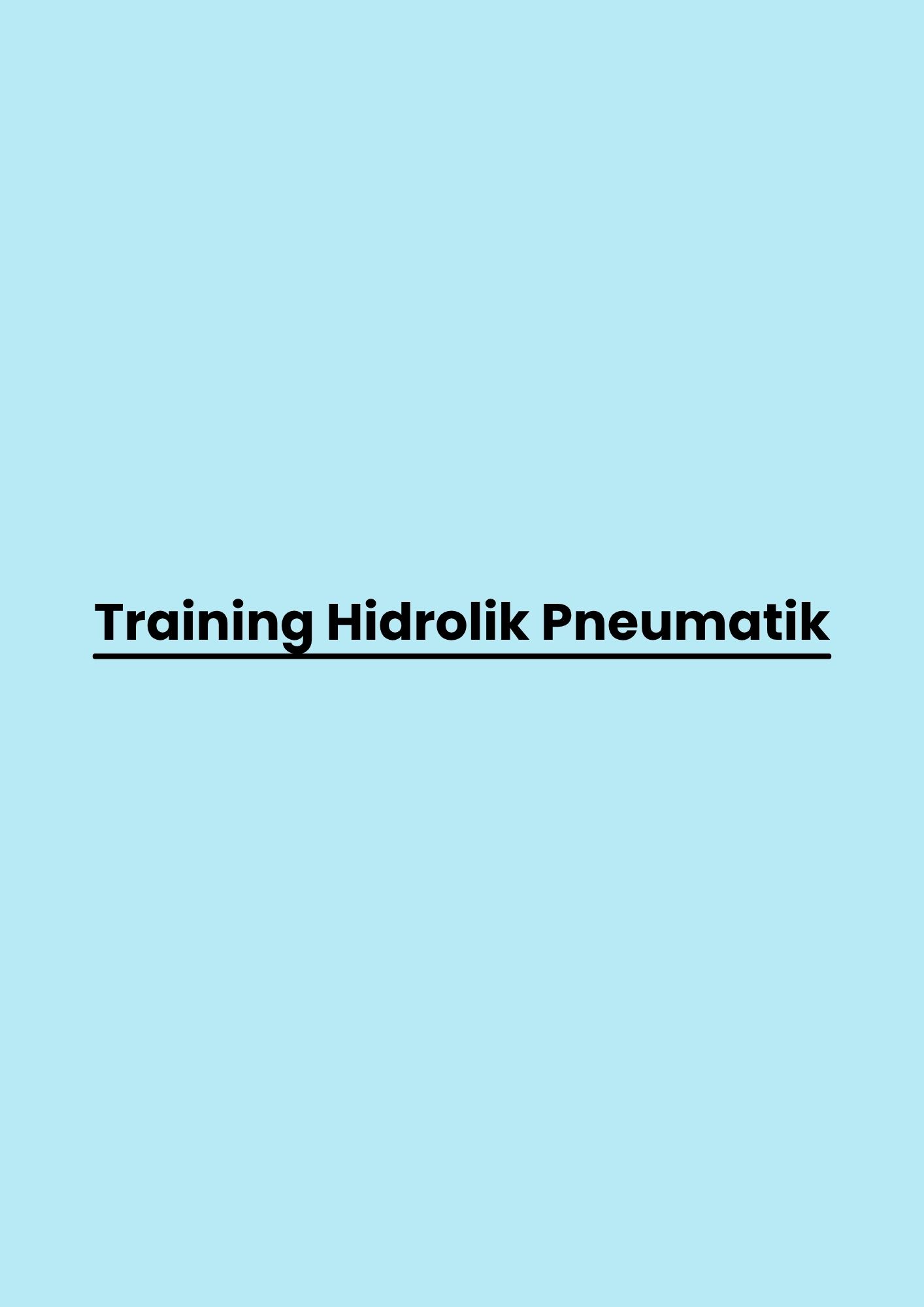 pelatihan Hidrolik Pneumatik di bandung