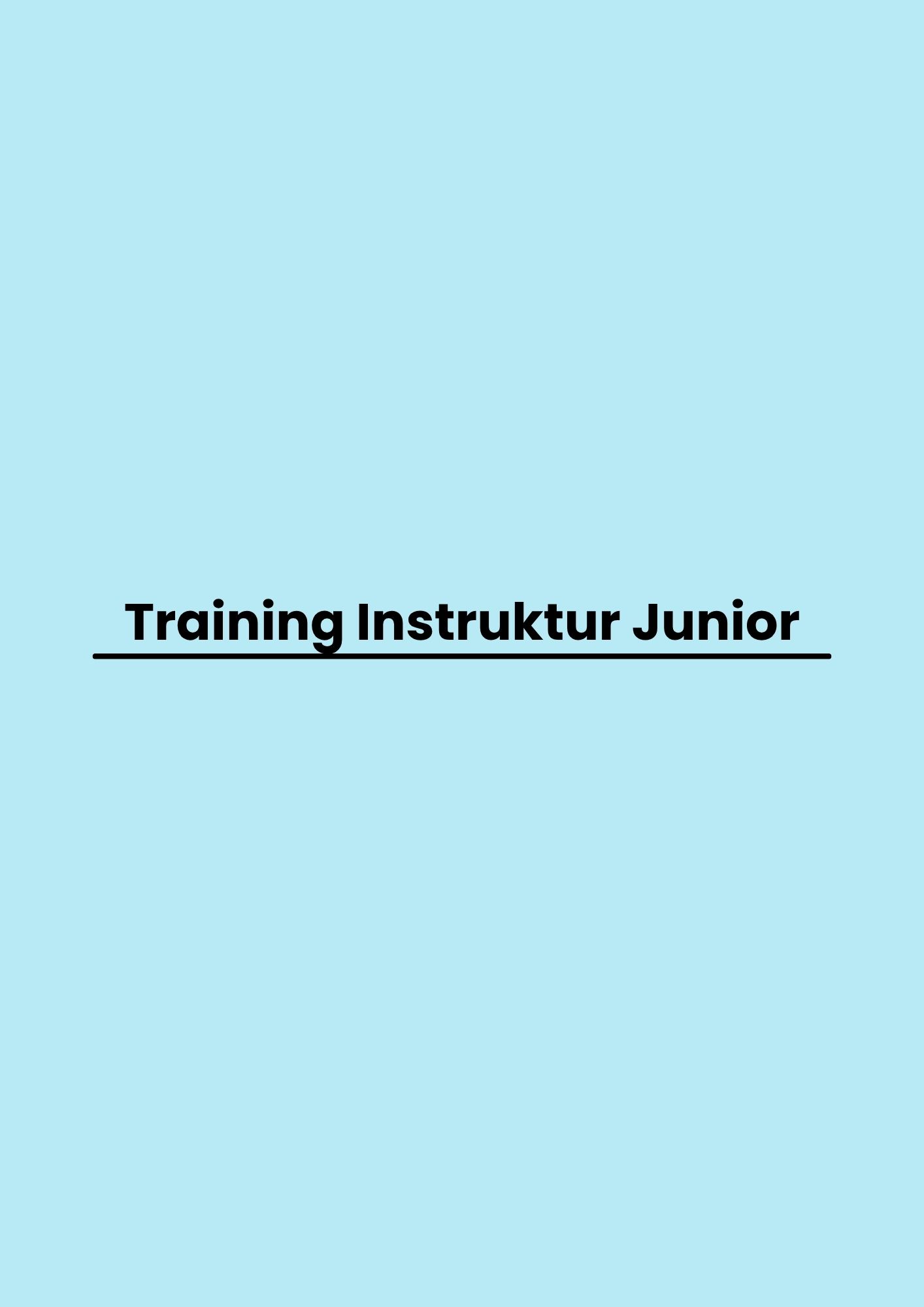 pelatihan Instruktur Junior di bandung