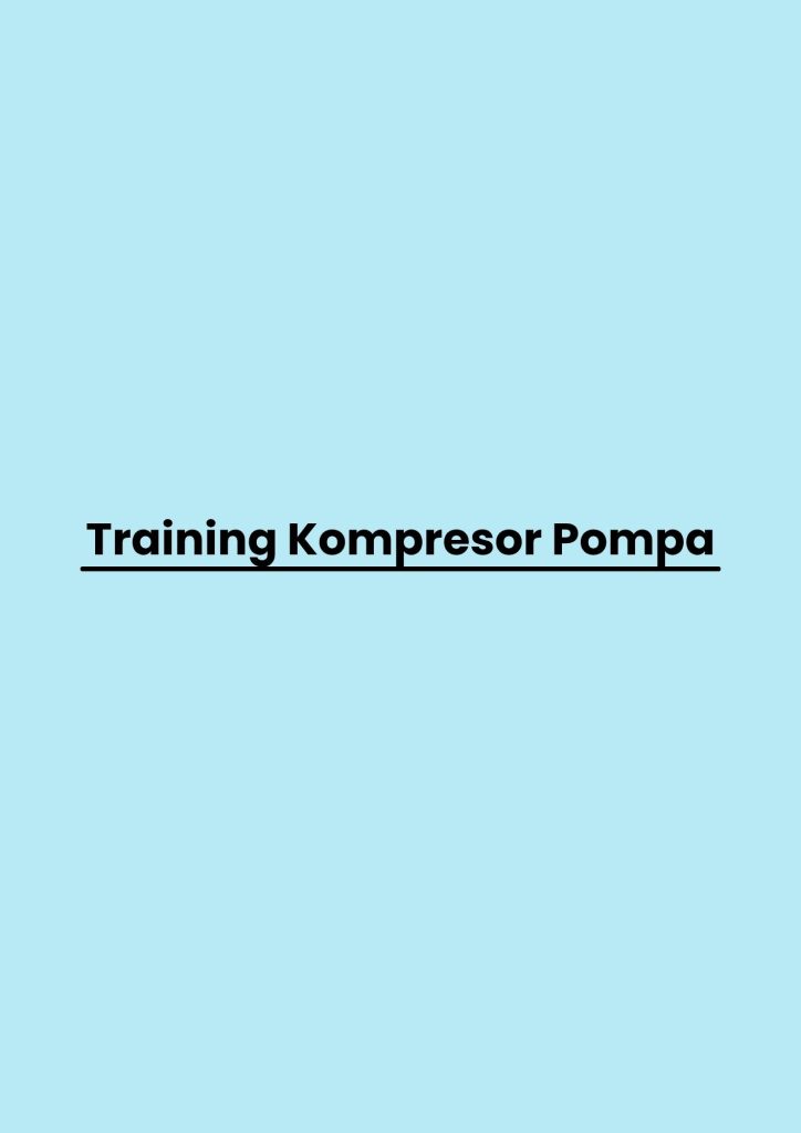 pelatihan Kompresor Pompa di bandung