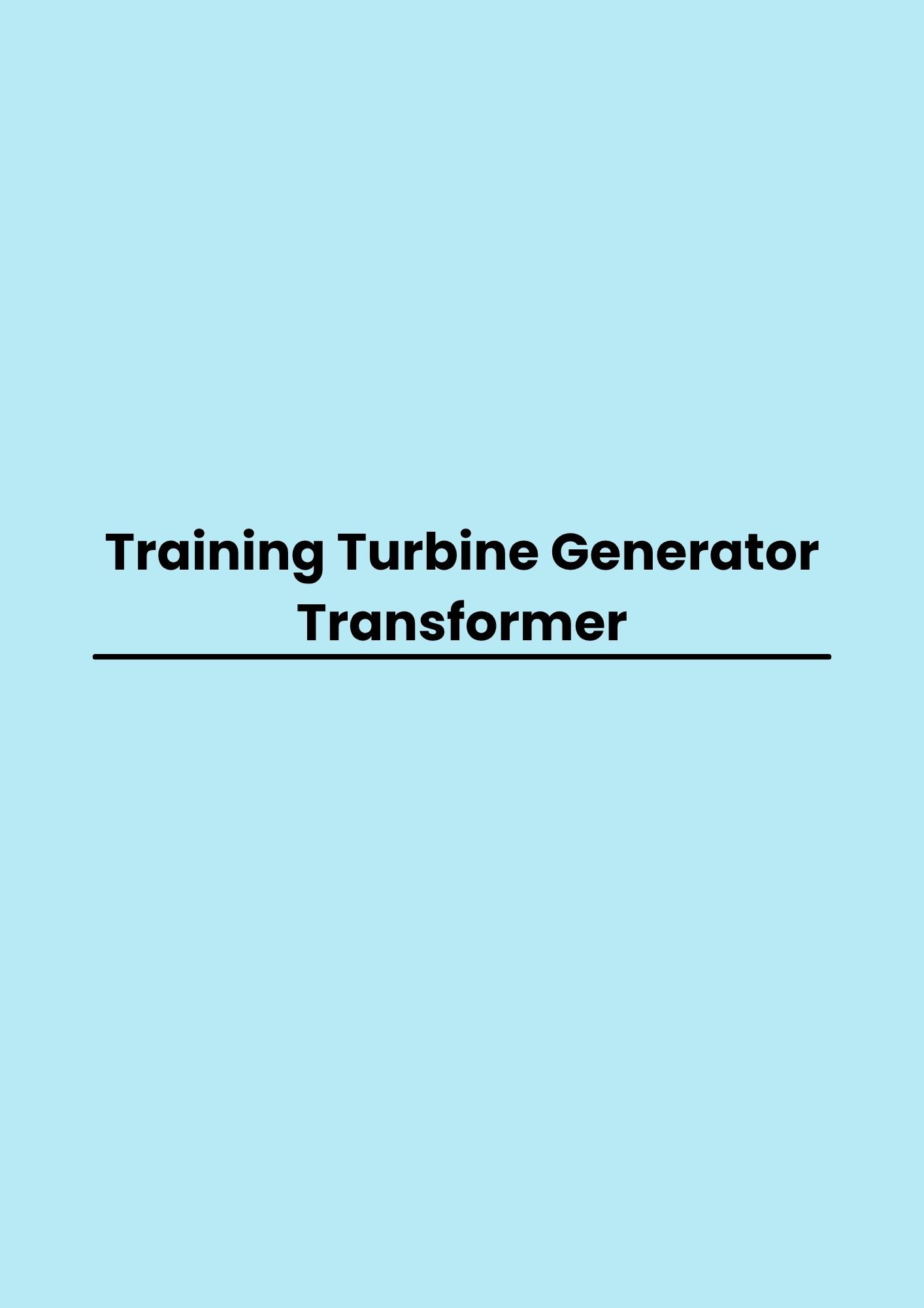 pelatihan Turbine Generator Transformer di bandung