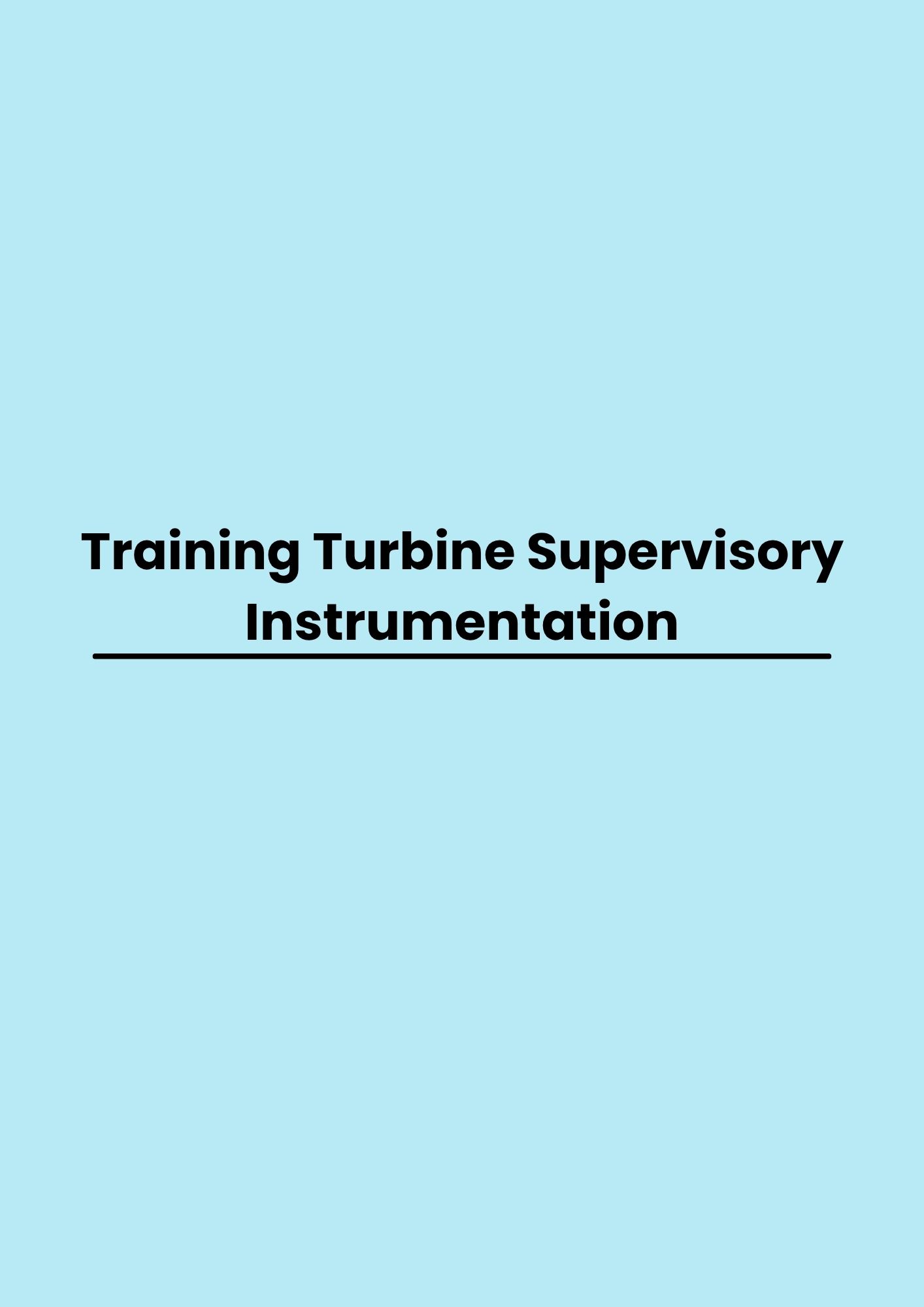 pelatihan Turbine Supervisory Instrumentation di bandung