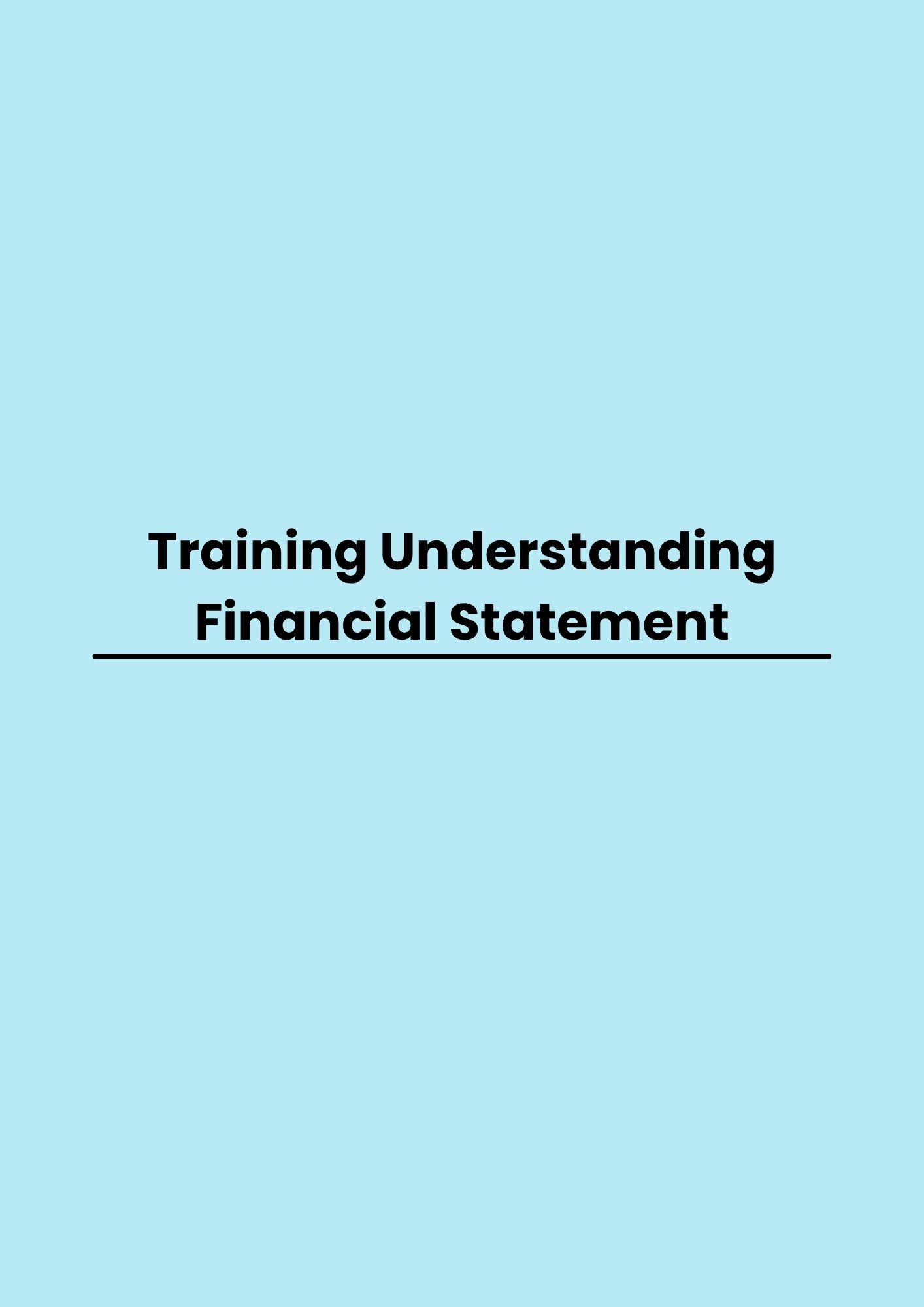 pelatihan Understanding Financial Statement di bandung