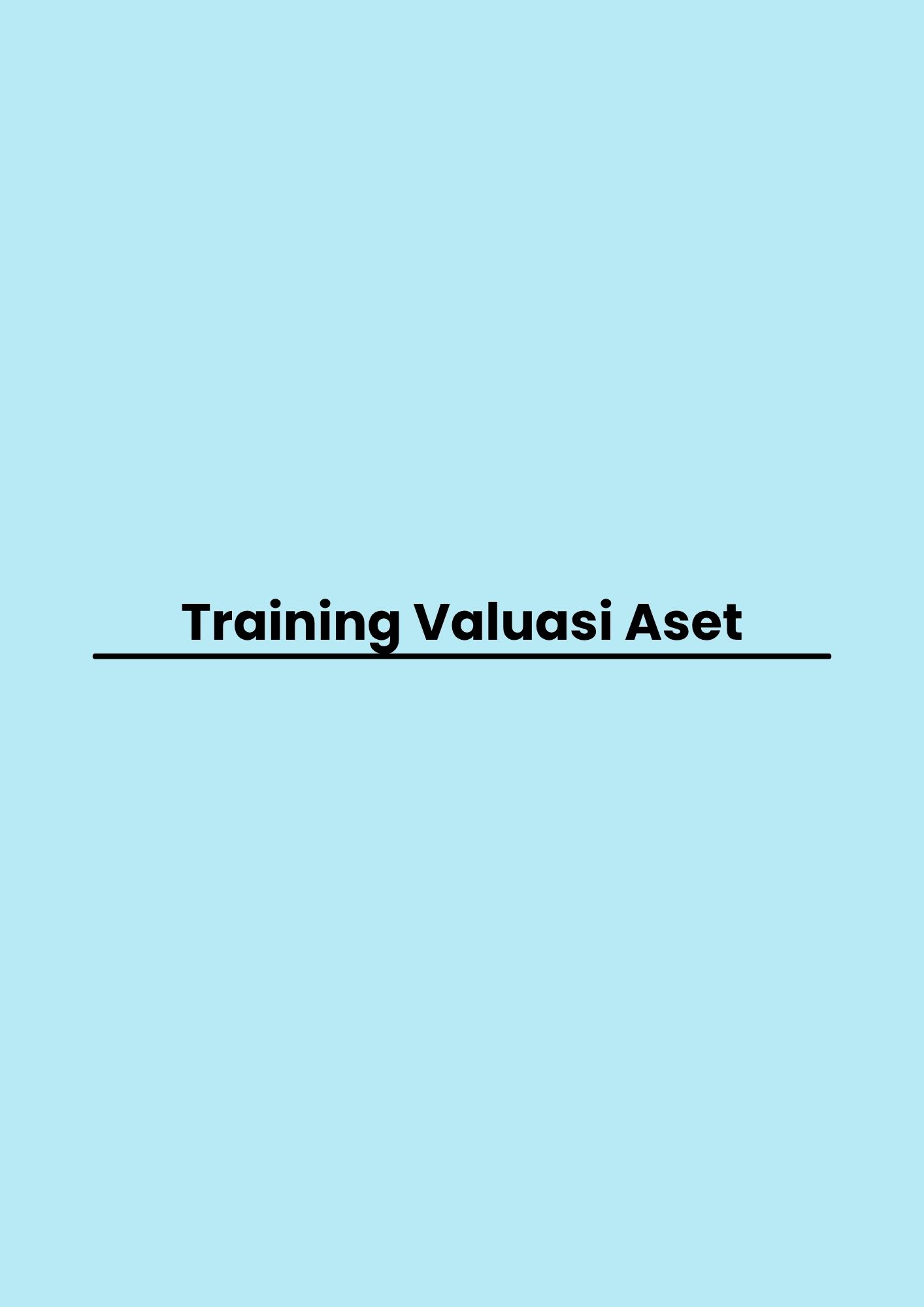pelatihan Valuasi Aset di bandung