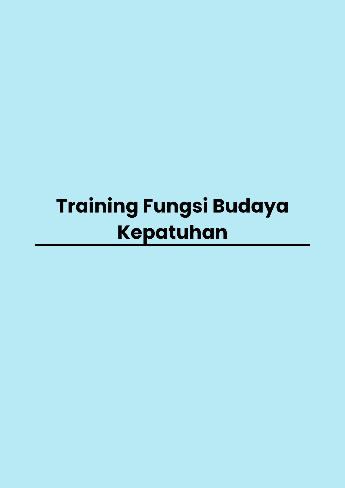 pelatihan Fungsi Budaya Kepatuhan di bandung