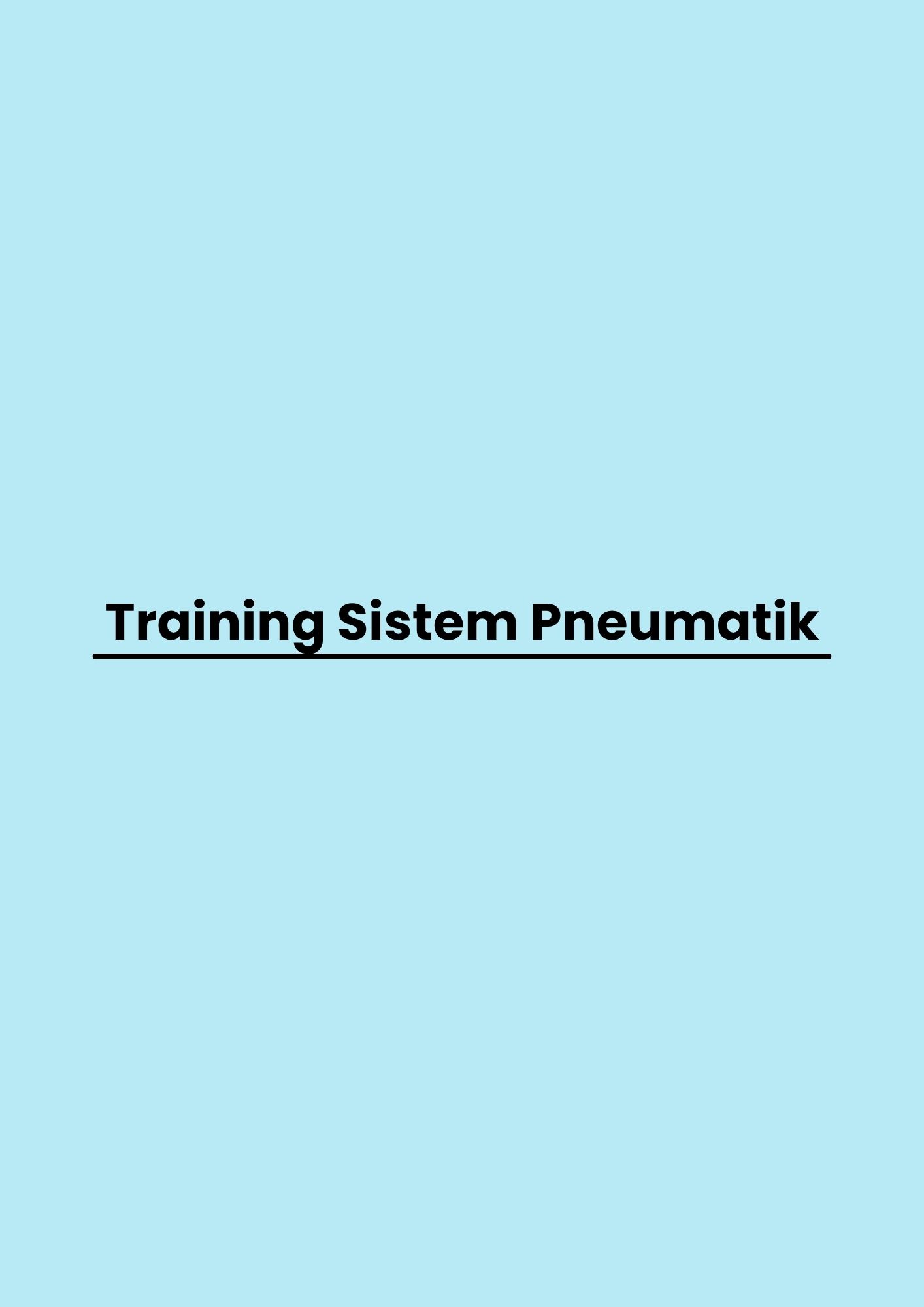 pelatihan Sistem Pneumatik di bandung