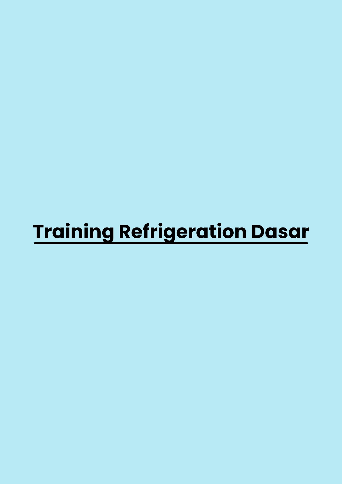 pelatihan Refrigeration Dasar di bandung