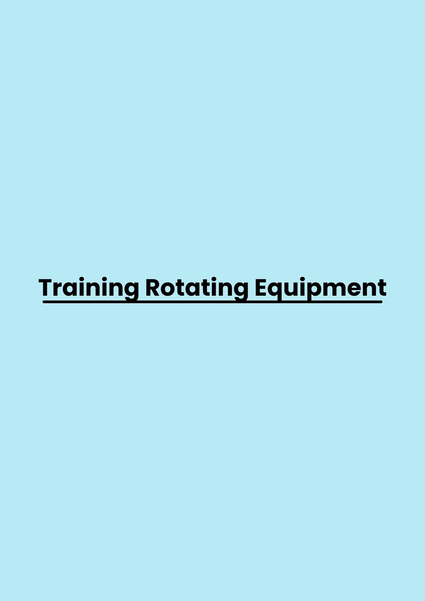 pelatihan Rotating Equipment di bandung