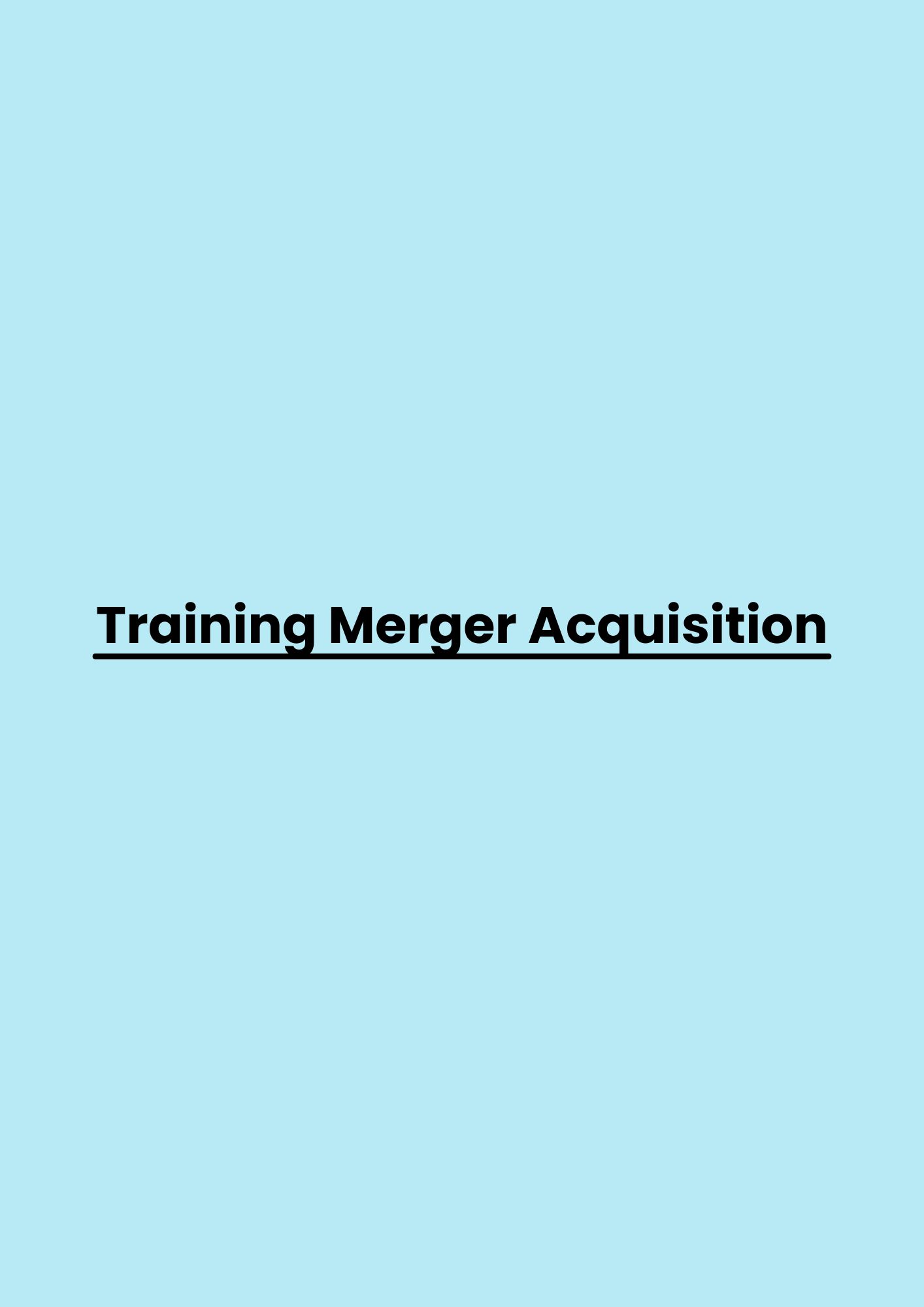 pelatihan Merger Acquisition di bandung