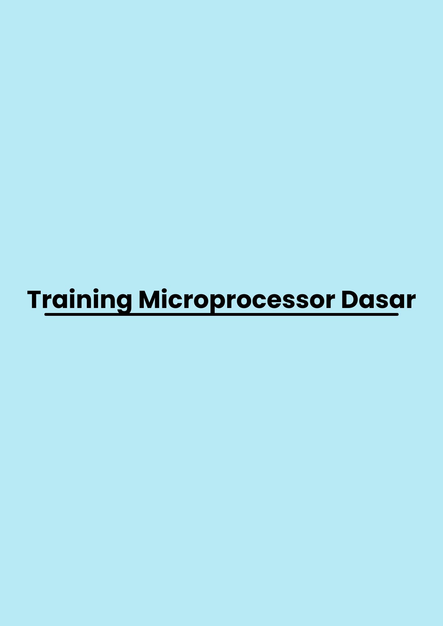 pelatihan Microprocessor Dasar di bandung