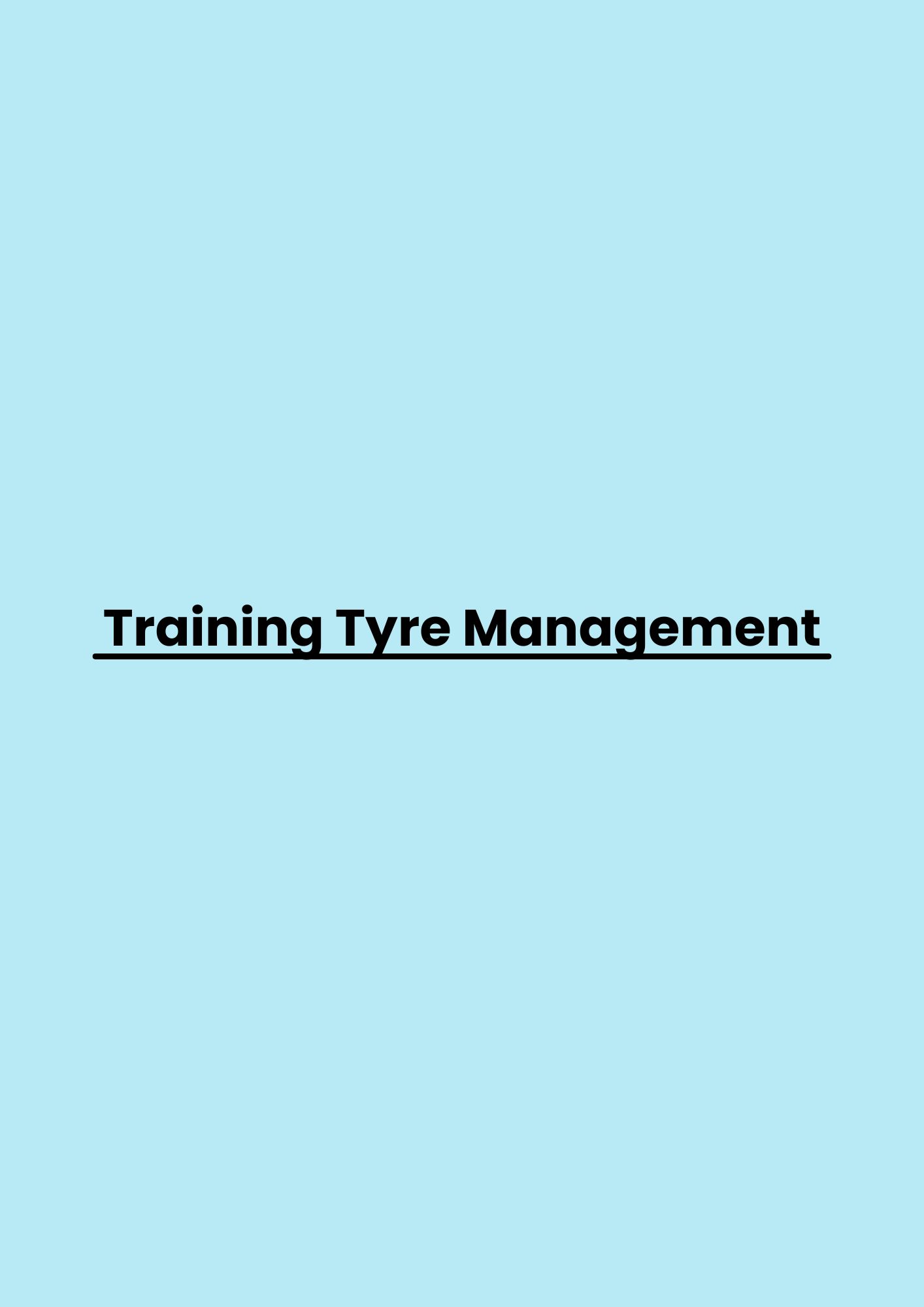 pelatihan Tyre Management di bandung