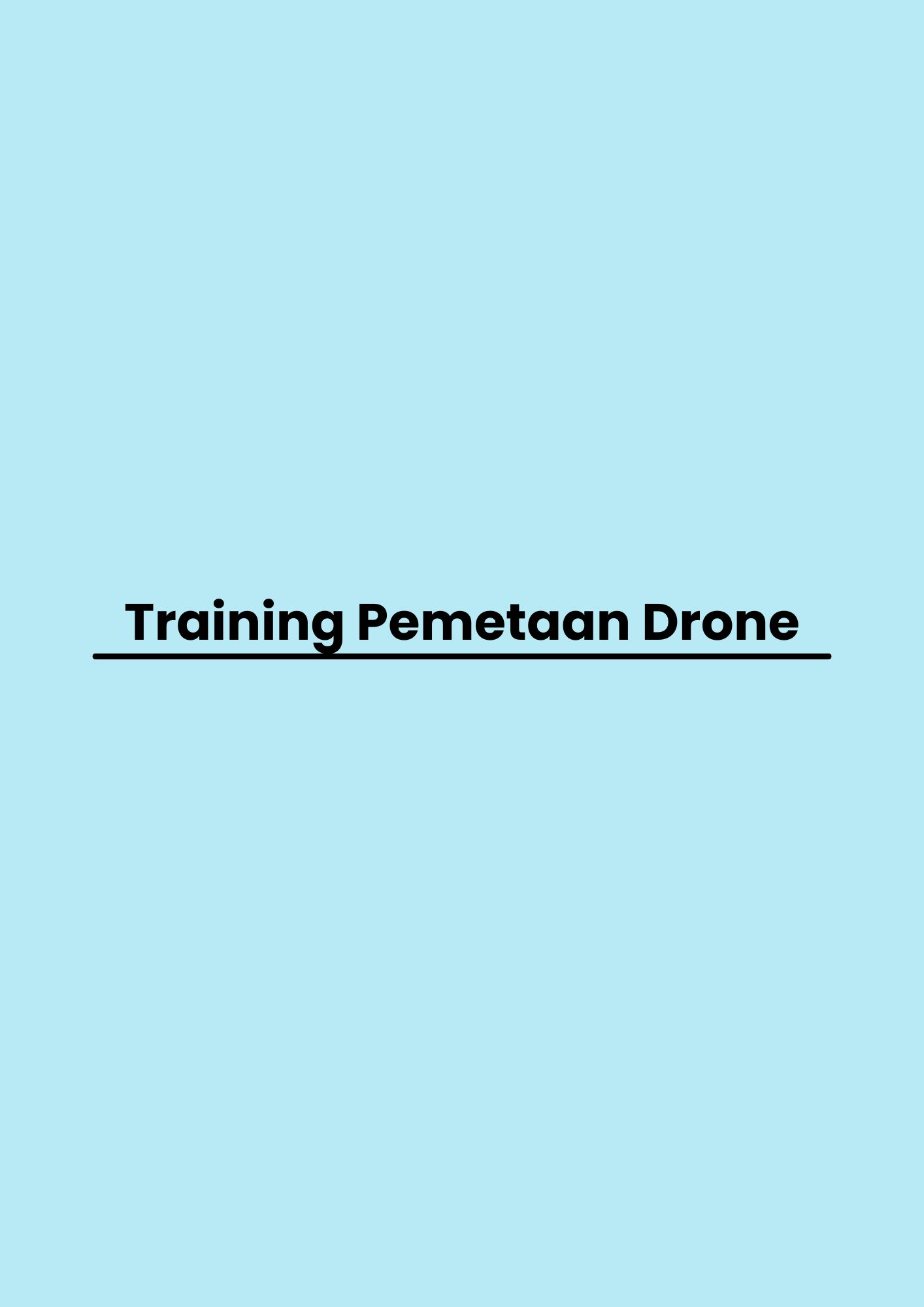 pelatihan Pemetaan Drone di bandung