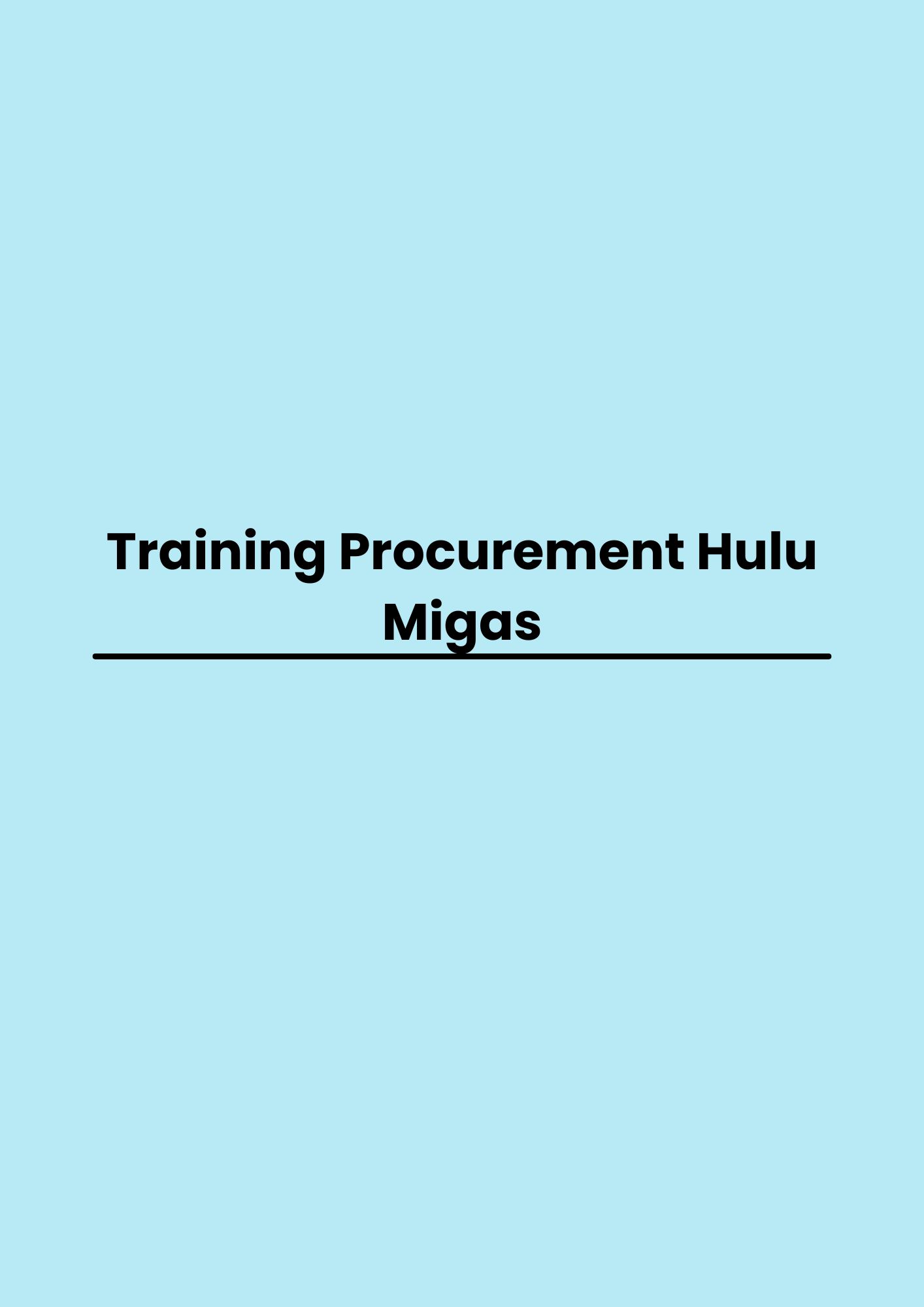 pelatihan Procurement Hulu Migas di bandung