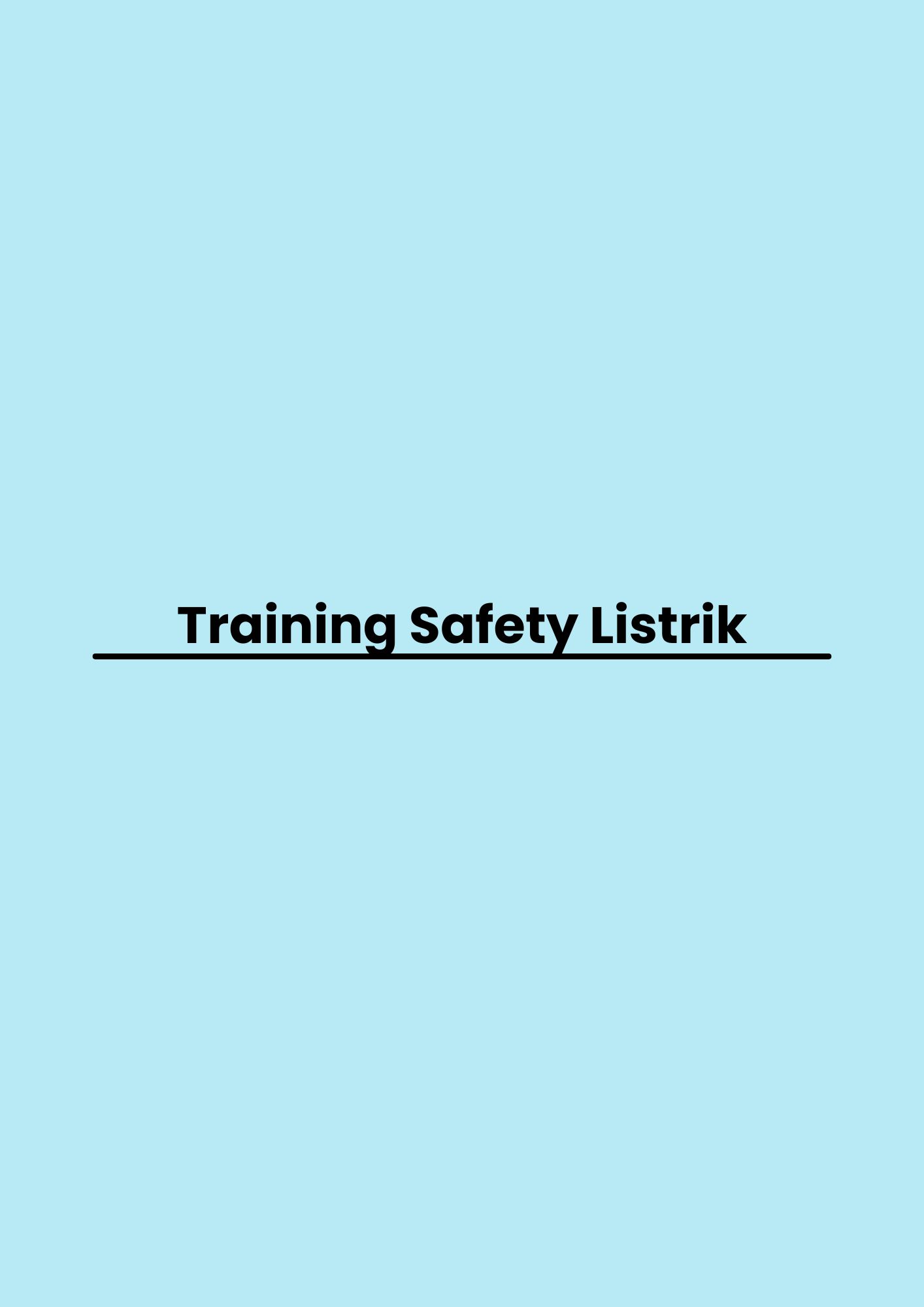 pelatihan Safety Listrik di bandung