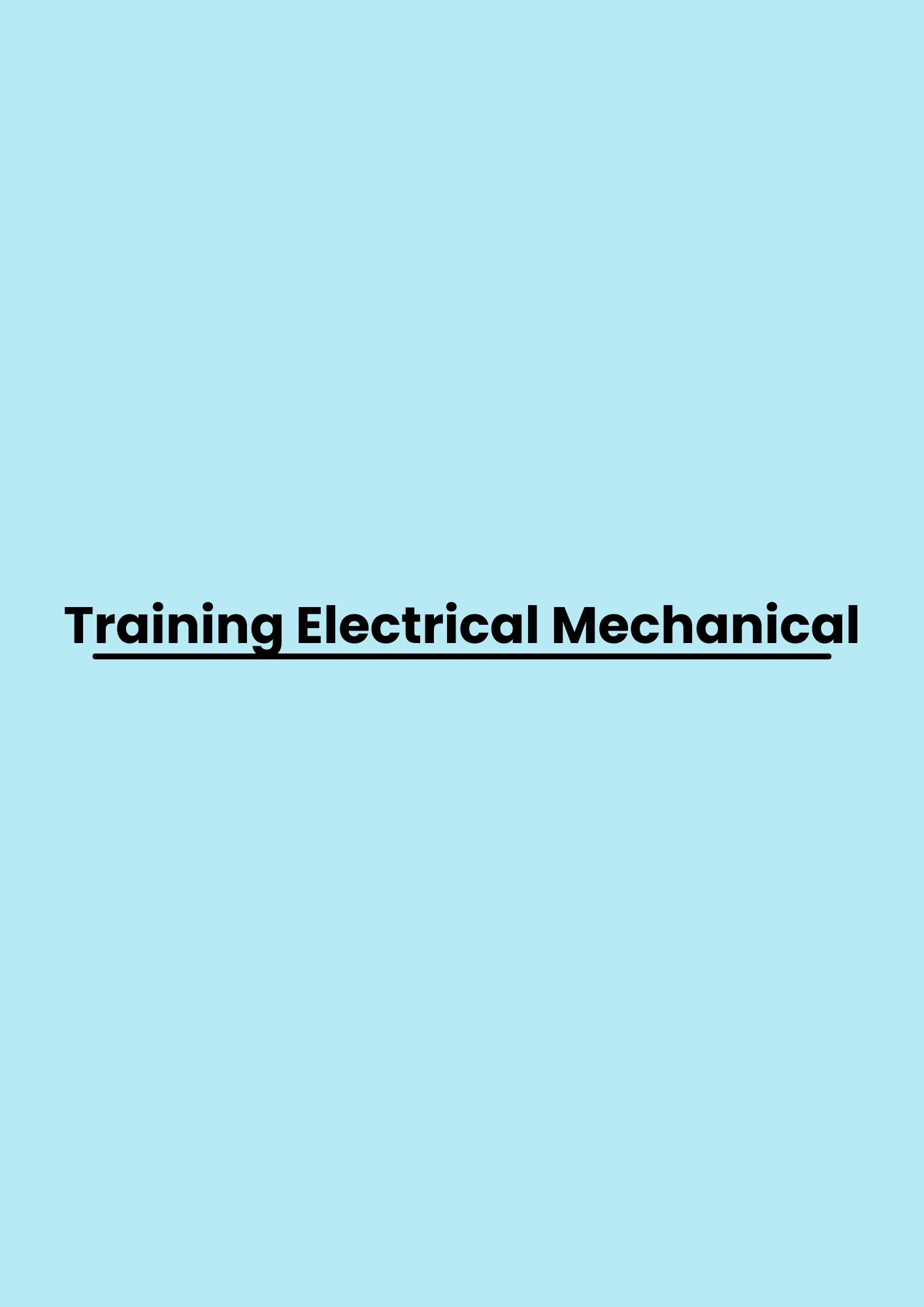 pelatihan Electrical Mechanical di bandung