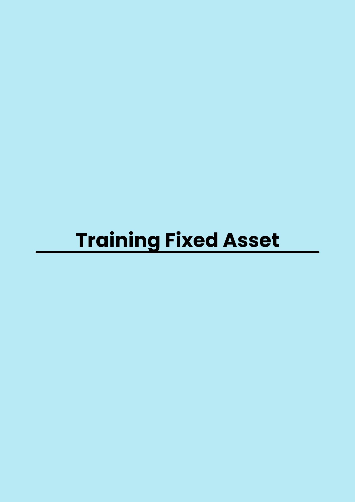 pelatihan Fixed Asset di bandung