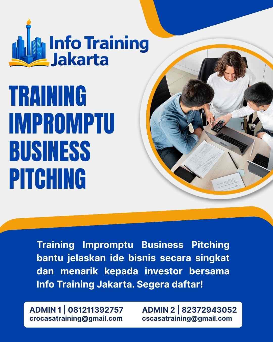 pelatihan IMPROMPTU BUSINESS PITCHING di jakarta