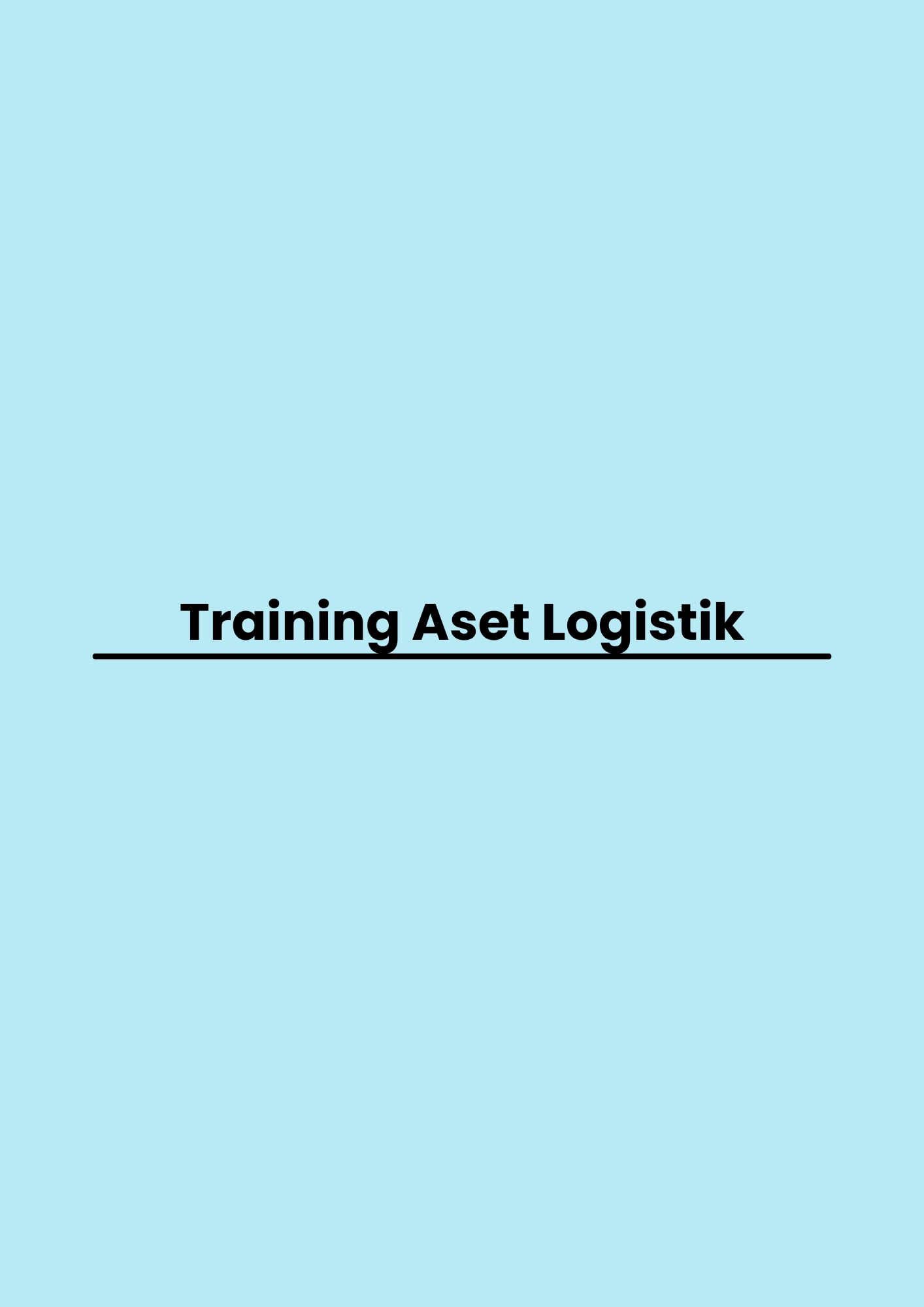 pelatihan Aset Logistik di bandung