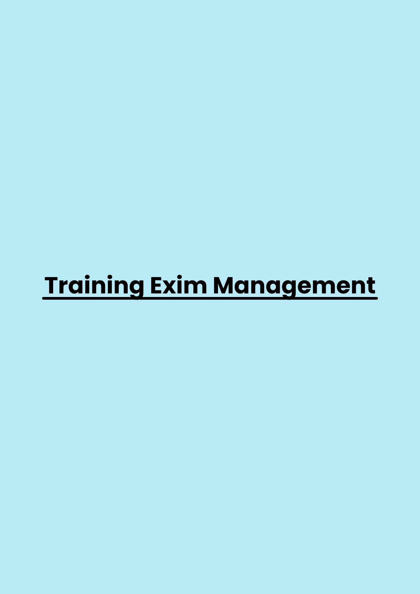 pelatihan Exim Management di bandung