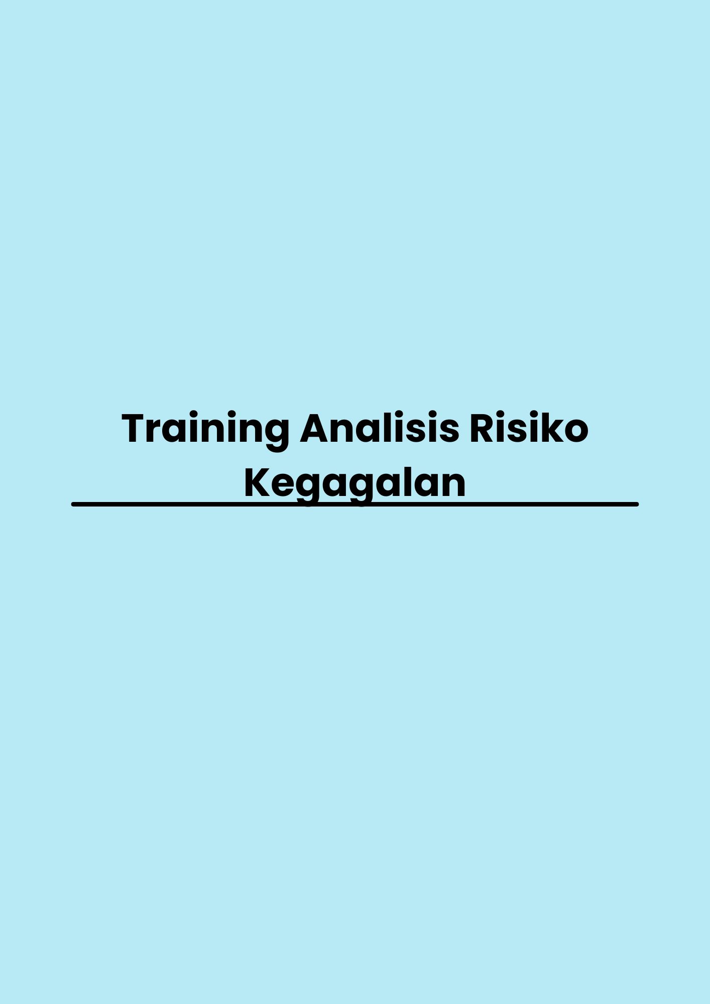 pelatihan Analisis Risiko Kegagalan di bandung