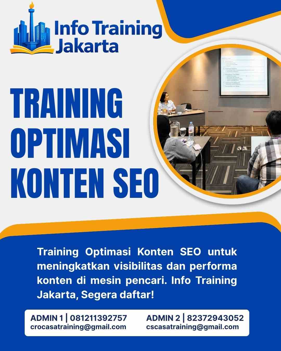 pelatihan OPTIMASI KONTEN SEO di jakarta
