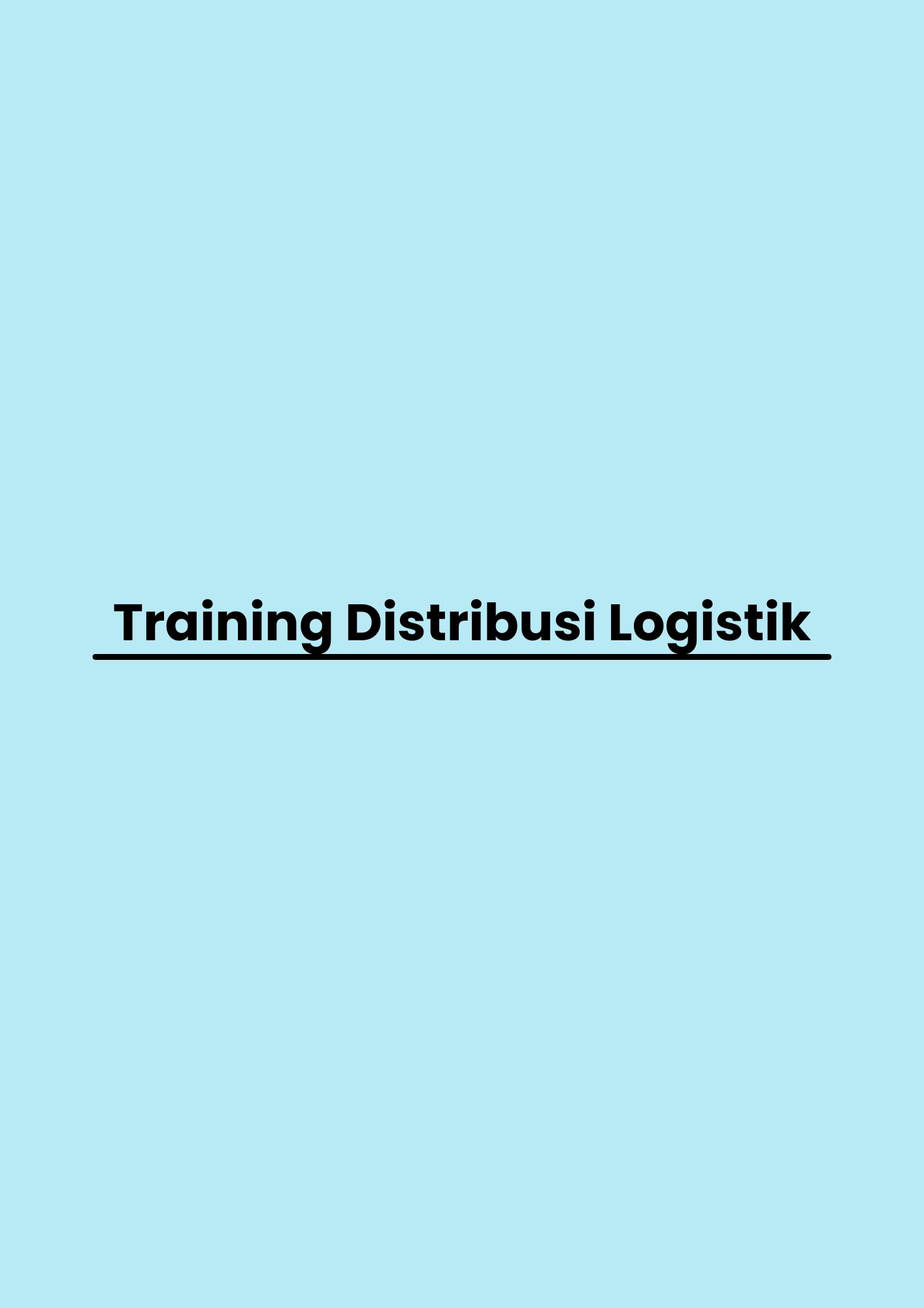 pelatihan Distribusi Logistik di bandung