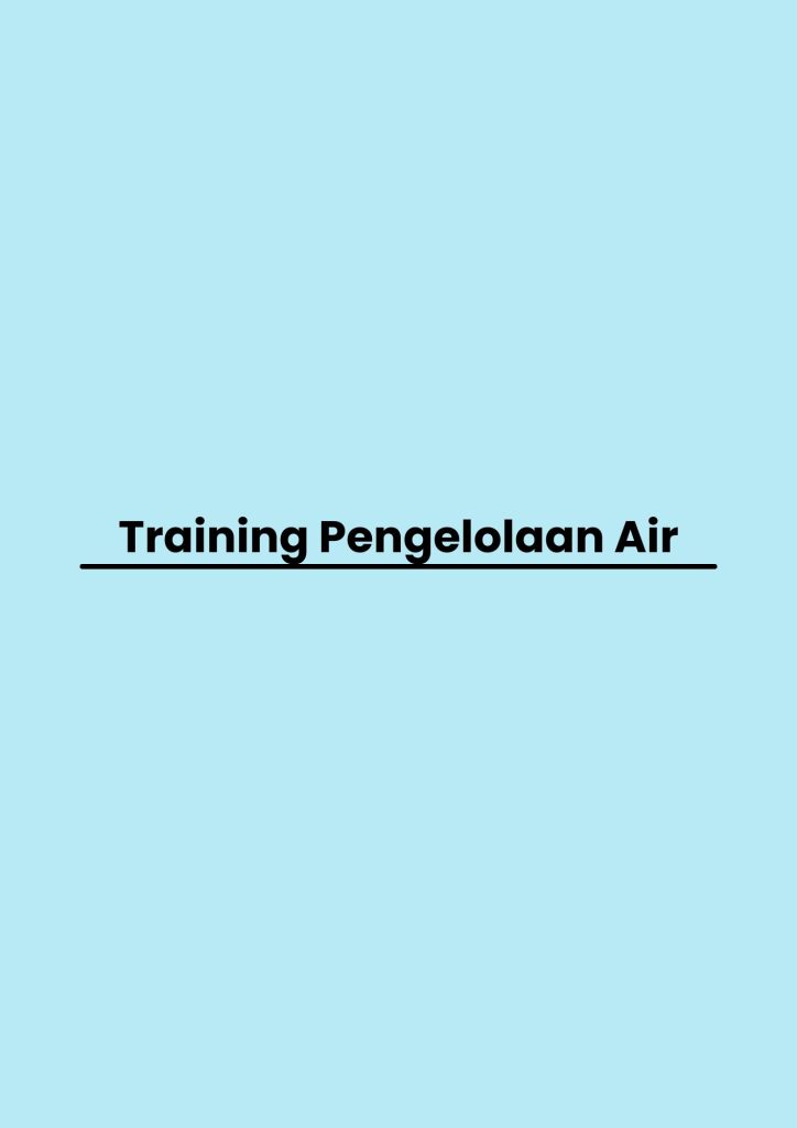 pelatihan Pengelolaan Air di bandung